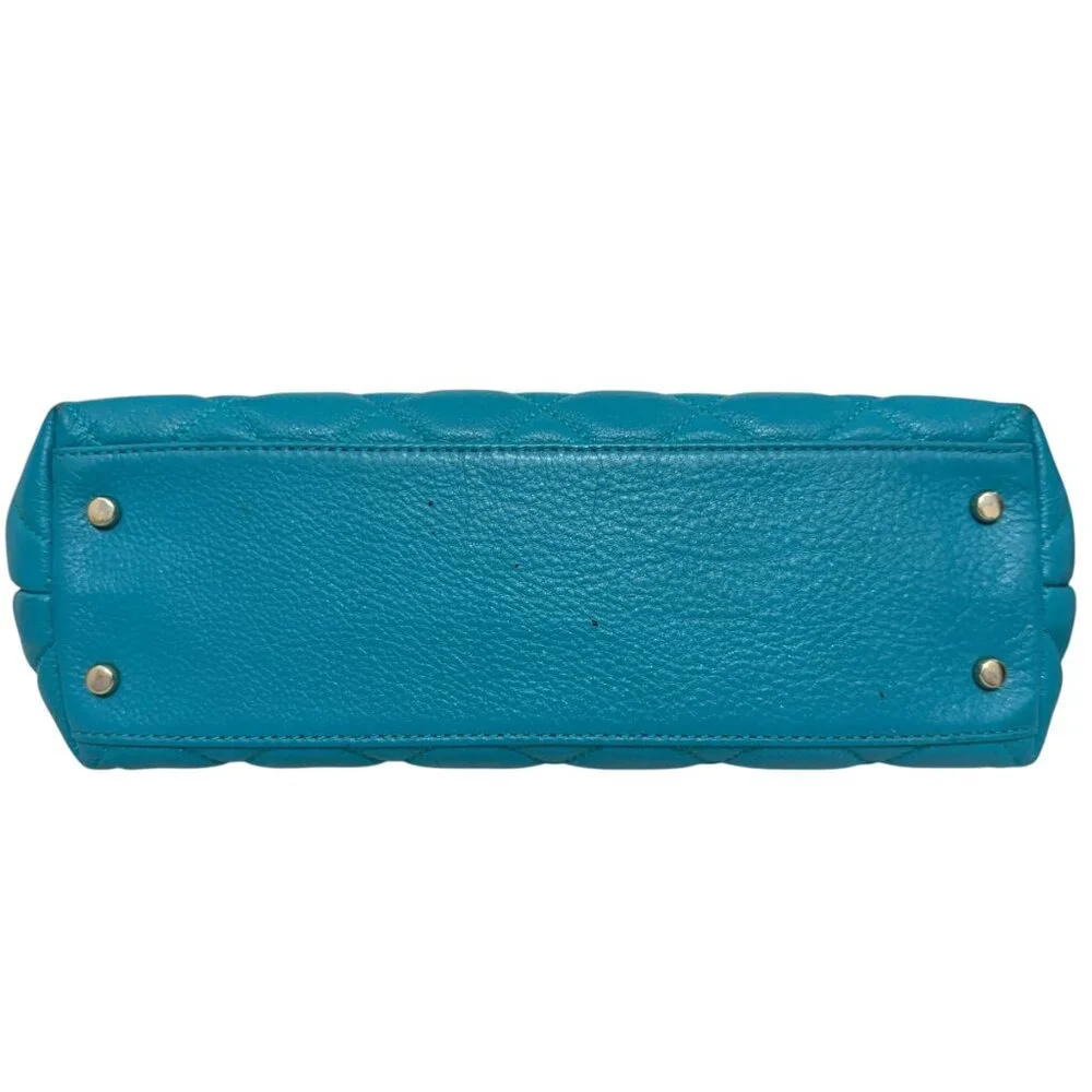 Kate Spade Gold Coast Small Maryanne Quilted Mid Teal Leather bag